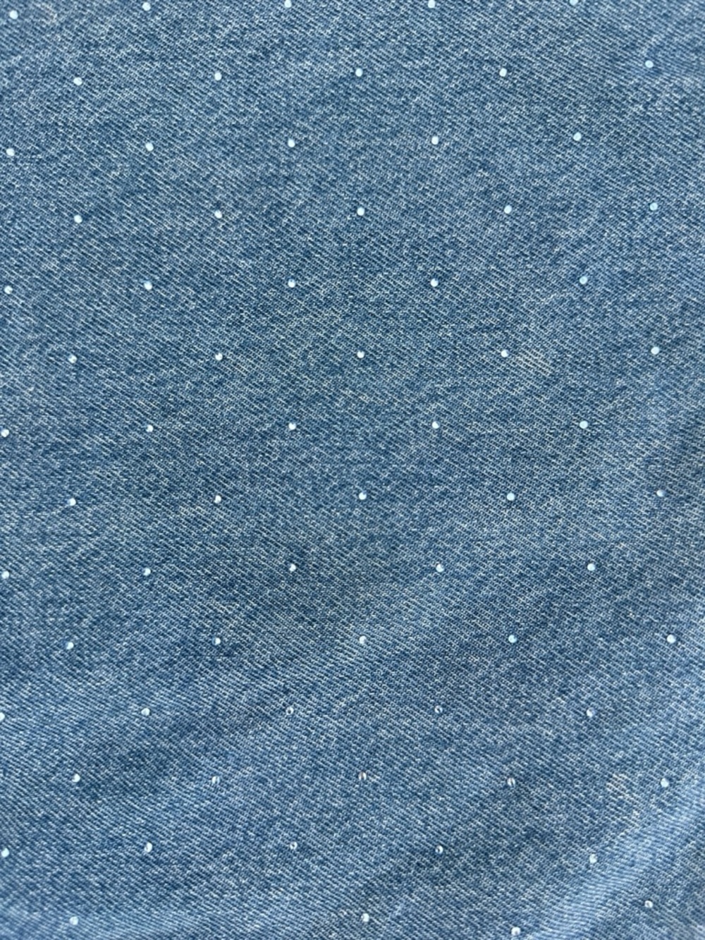 NWT Rhinestone Wide Leg Jeans High Rise Statement Denim Sparkle Size 12 - Picture 6 of 15